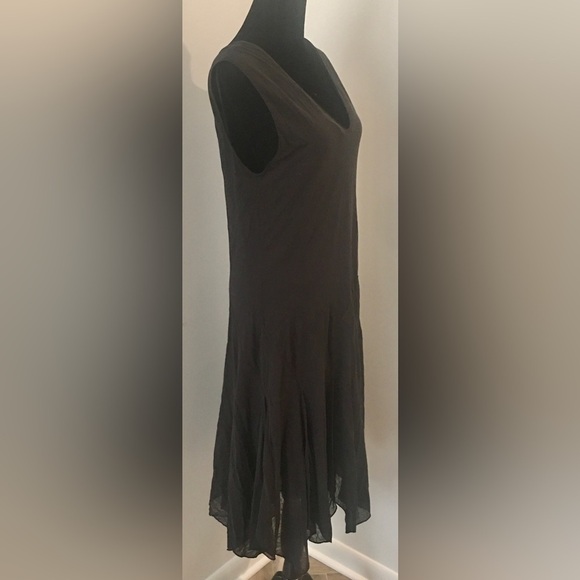 NWT POLO RALPH LAUREN Black Cotton Handkerchief Asymmetrical Hem Tank Dress 6 - Picture 2 of 7